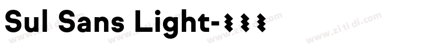 Sul Sans Light字体转换